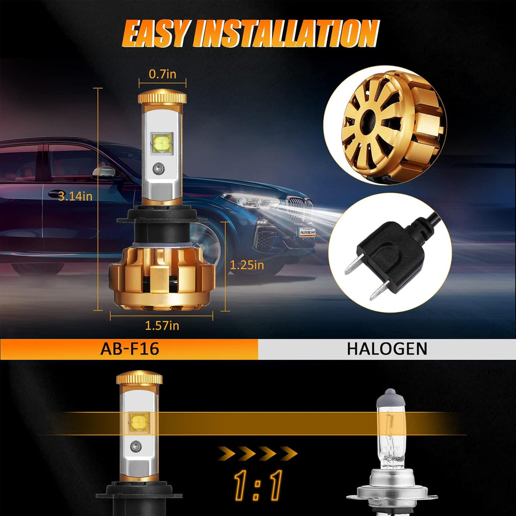 H7 LED Light Bulbs, 60W 12000lm, Pack of 2 Z67398