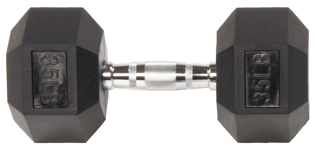 35LBs Rubber Encased Hex Dumbbell K775579