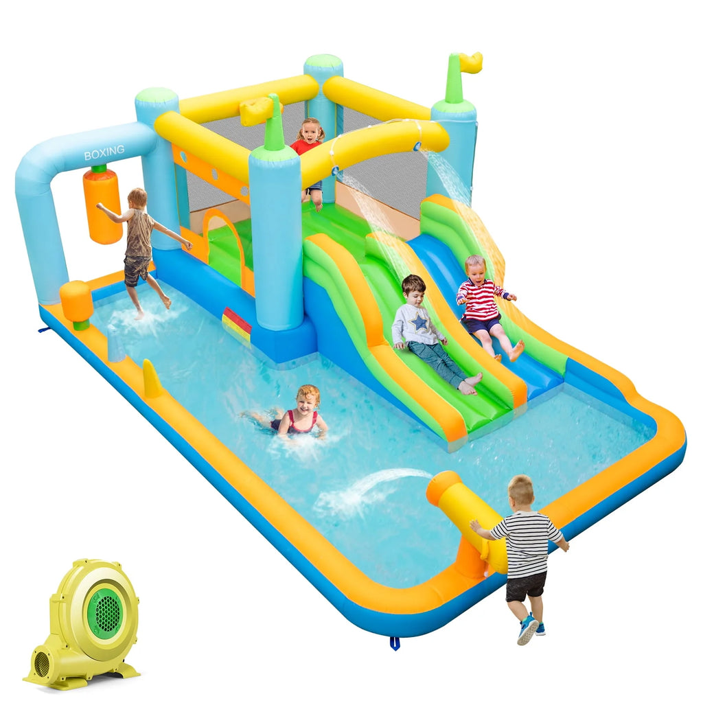 Inflatable Water Slide Park with Double Slides Splash Pool S603