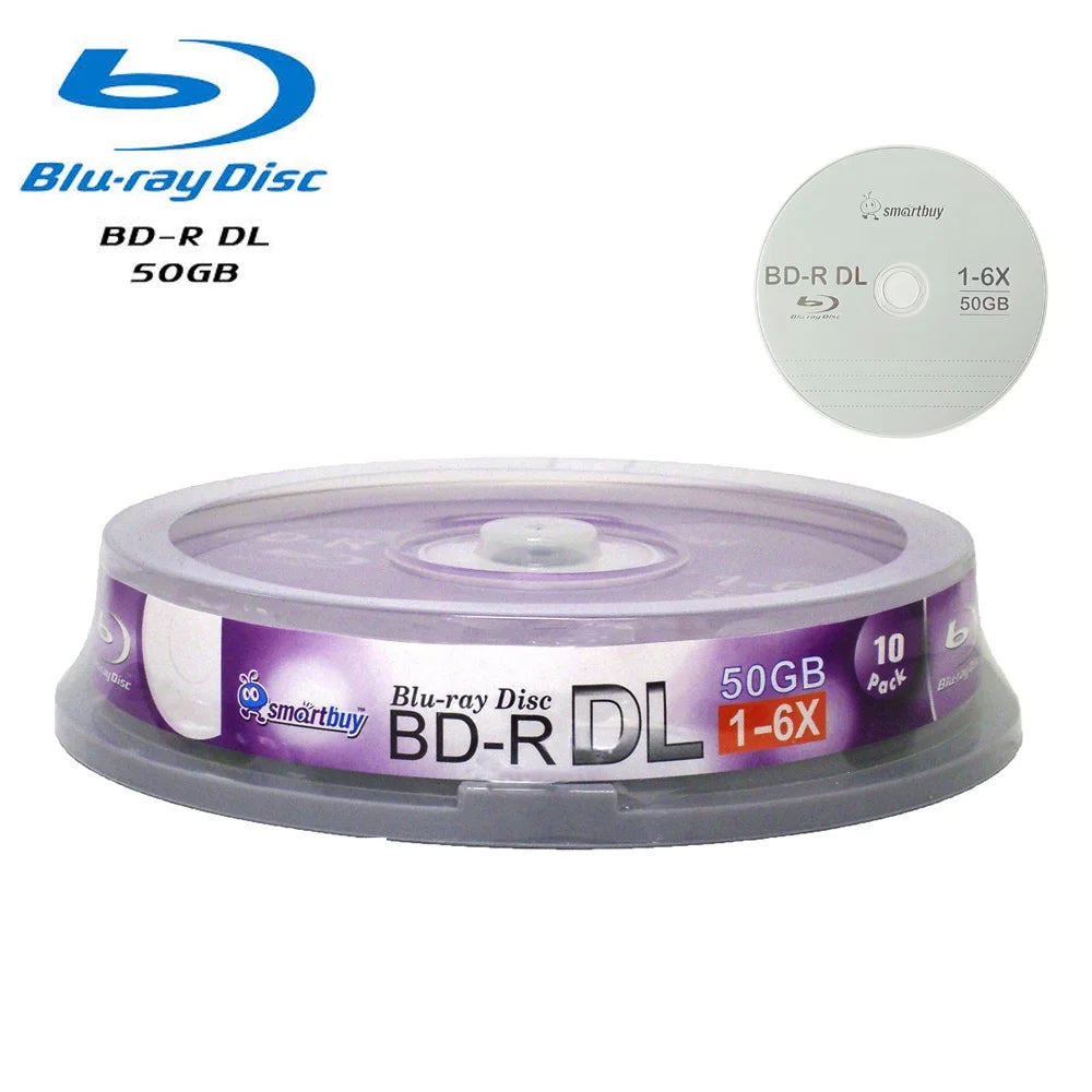 100 Disc 50GB 6x Blu-ray BD-R DL Blank Recordable Media K61063