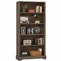 5-Shelf Wood Bookcase 65 Inch Tall Bookshelf D75553