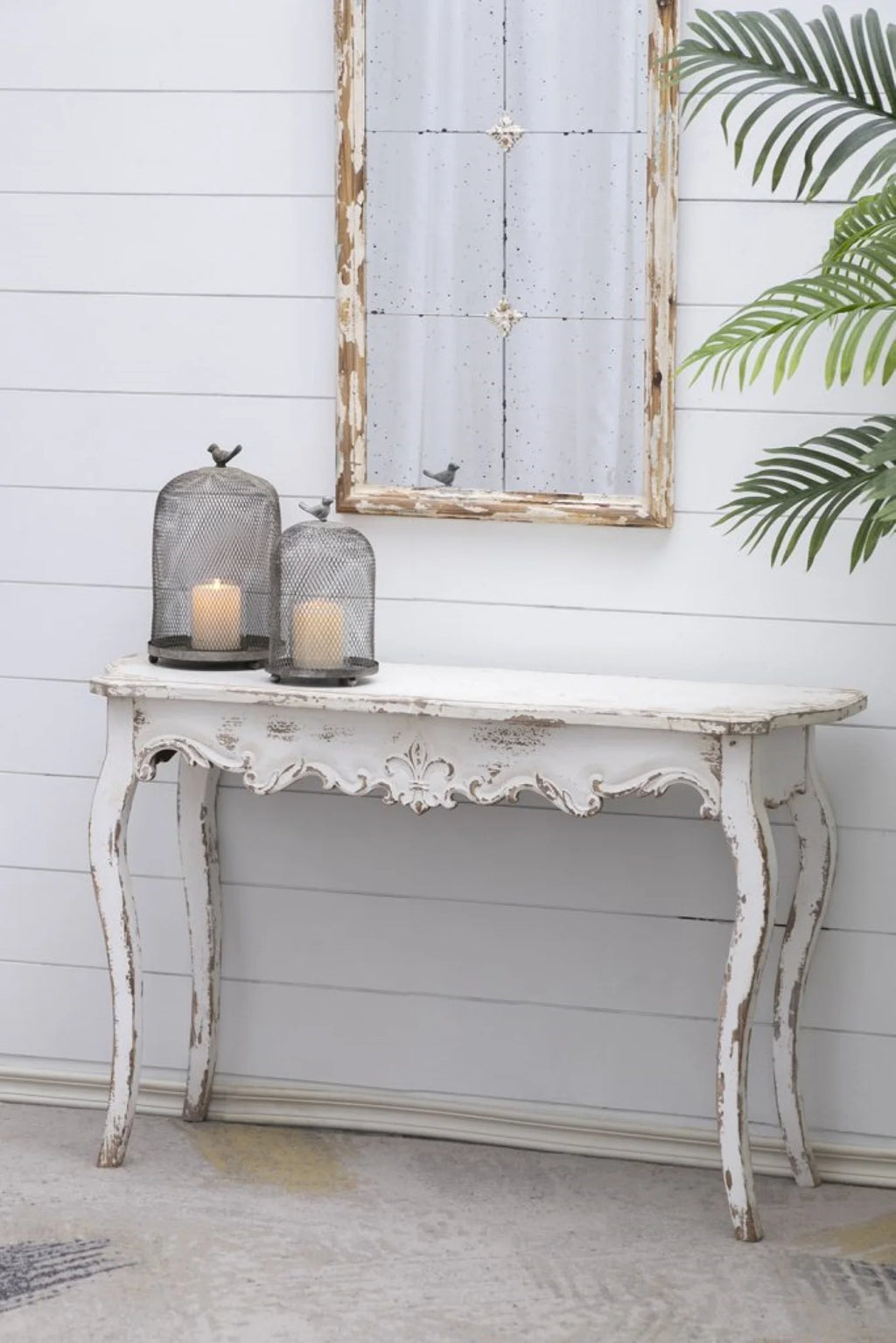 Vintage Weathered Finish Console Table T437650