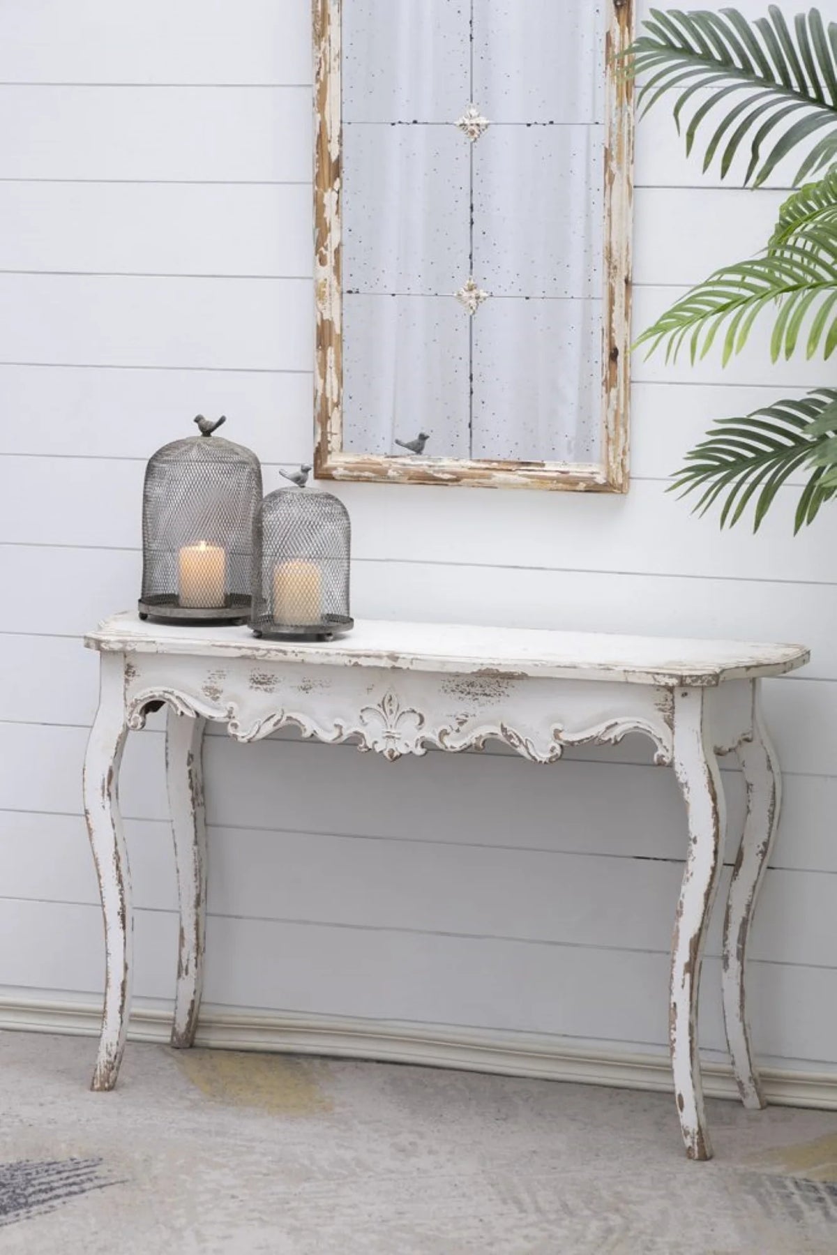 Vintage Weathered Finish Console Table T437650
