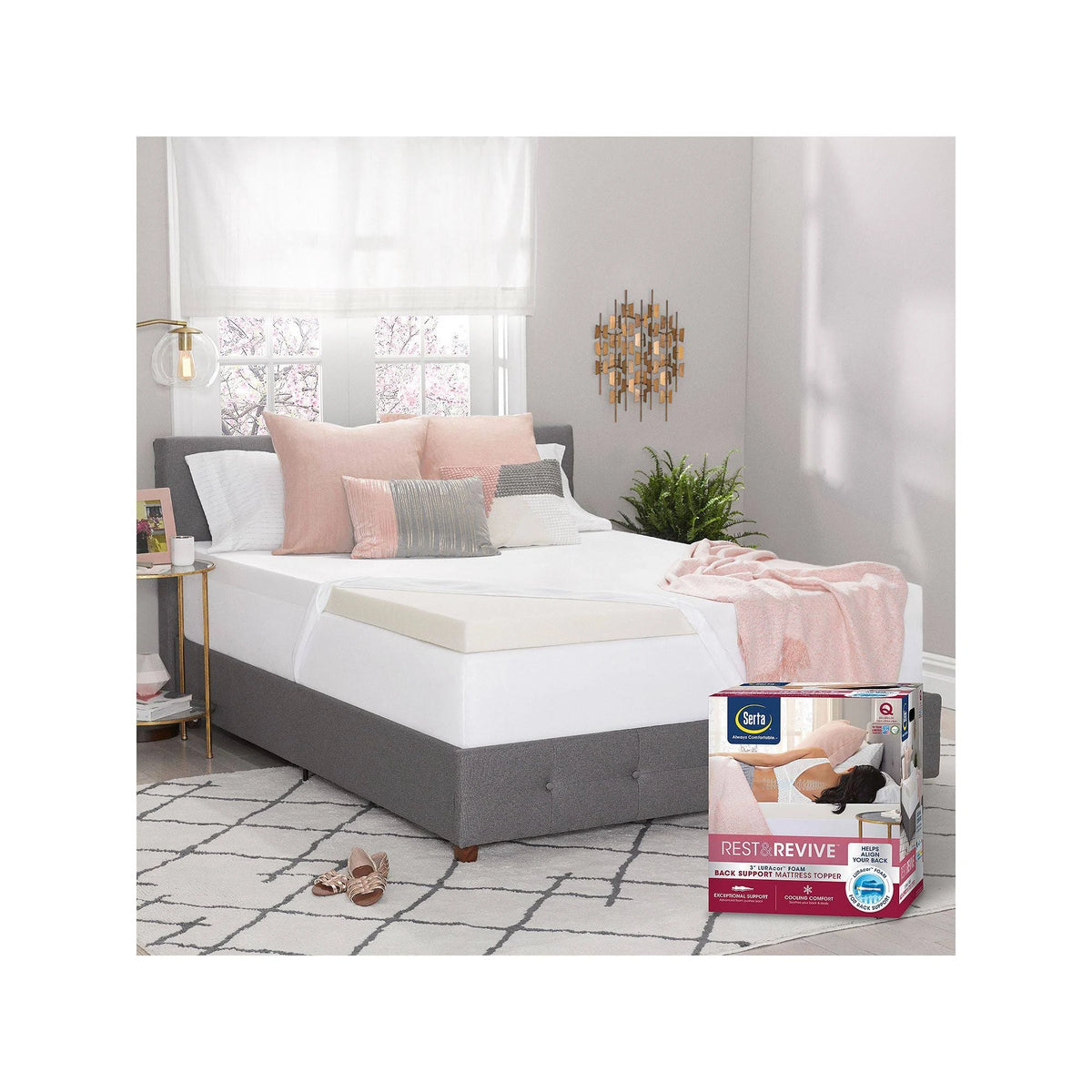 3-Inch Foam Back Support Mattress Topper O44817