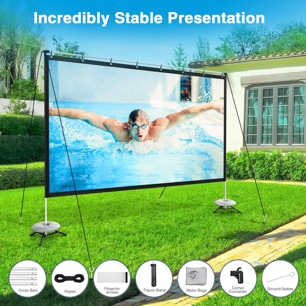 120 Inch 16:9 4K HD Projector Screen with Stand T52165