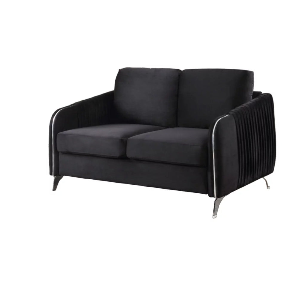 Black Velvet Loveseat T987
