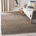 Navy Natural Abstract Geometric Area Rug A763