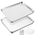 Stainless Steel Baking Sheet Set of 2 with 50 Parchment Papers, 16” x 12” x 1” X720