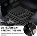 Black TPE Car Floor Mats 2 Row E57088