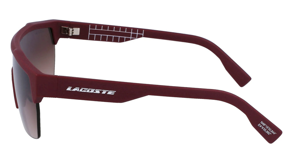 Matte Dark Red Rectangular Sunglasses J27172