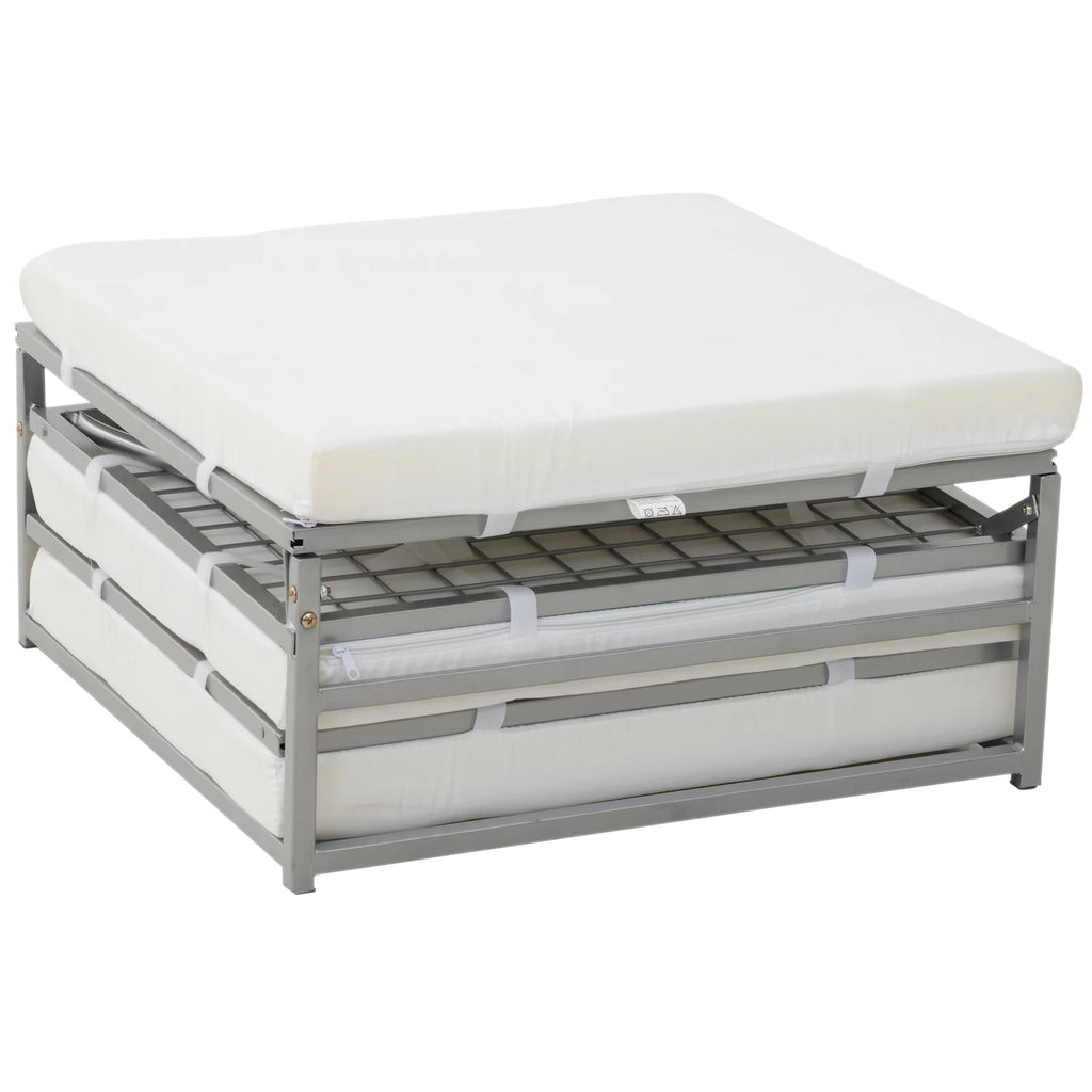2 In 1 Grey Sofa Bed with Storage S380