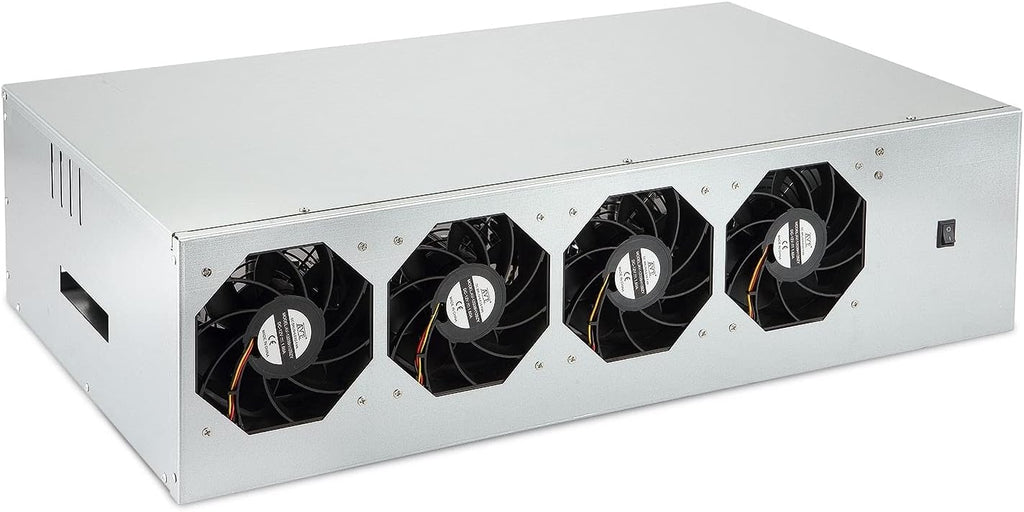 8 Port GPU Mining Case with 4 Cooling Fans Q32446