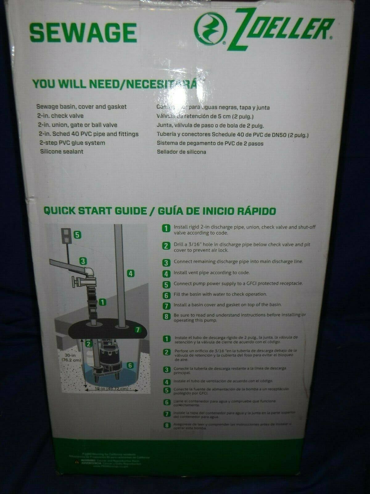 0.5-HP 115-Volt Cast Iron Sewage Sump Pump F927250