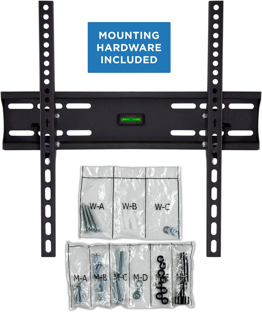 Tilt TV Wall Mount Bracket Up to 32 to 55 Inch Flat Screen TVs 77 Lbs Capacity Pack of 2 W108944