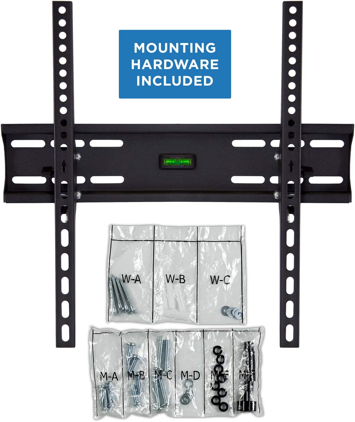 Tilt TV Wall Mount Bracket Up to 32 to 55 Inch Flat Screen TVs 77 Lbs Capacity Pack of 2 W108944