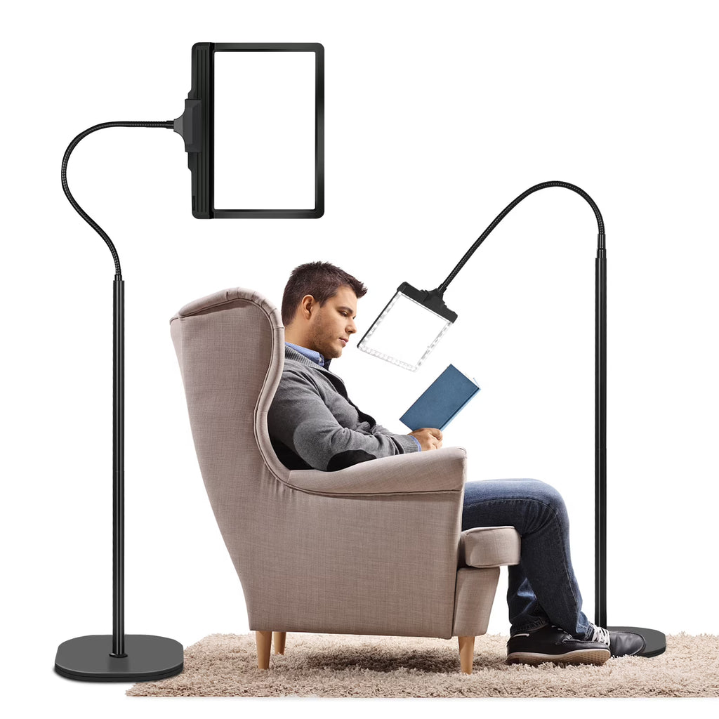 Rechargeable Floor Magnifying Glass with Light and Stand S86872