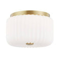 Aged Brass 2-Light Flush Mount Fixture I73112