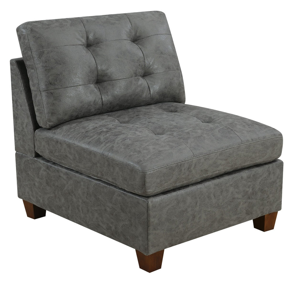 Antique Grey 6Pc Leatherette Modular Sofa Set O2467