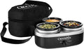 16-Ounce Silver and Black Slow Cooker J2532