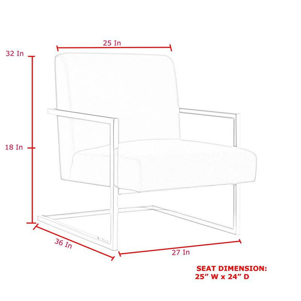Charcoal Faux Leather Accent Chair X760