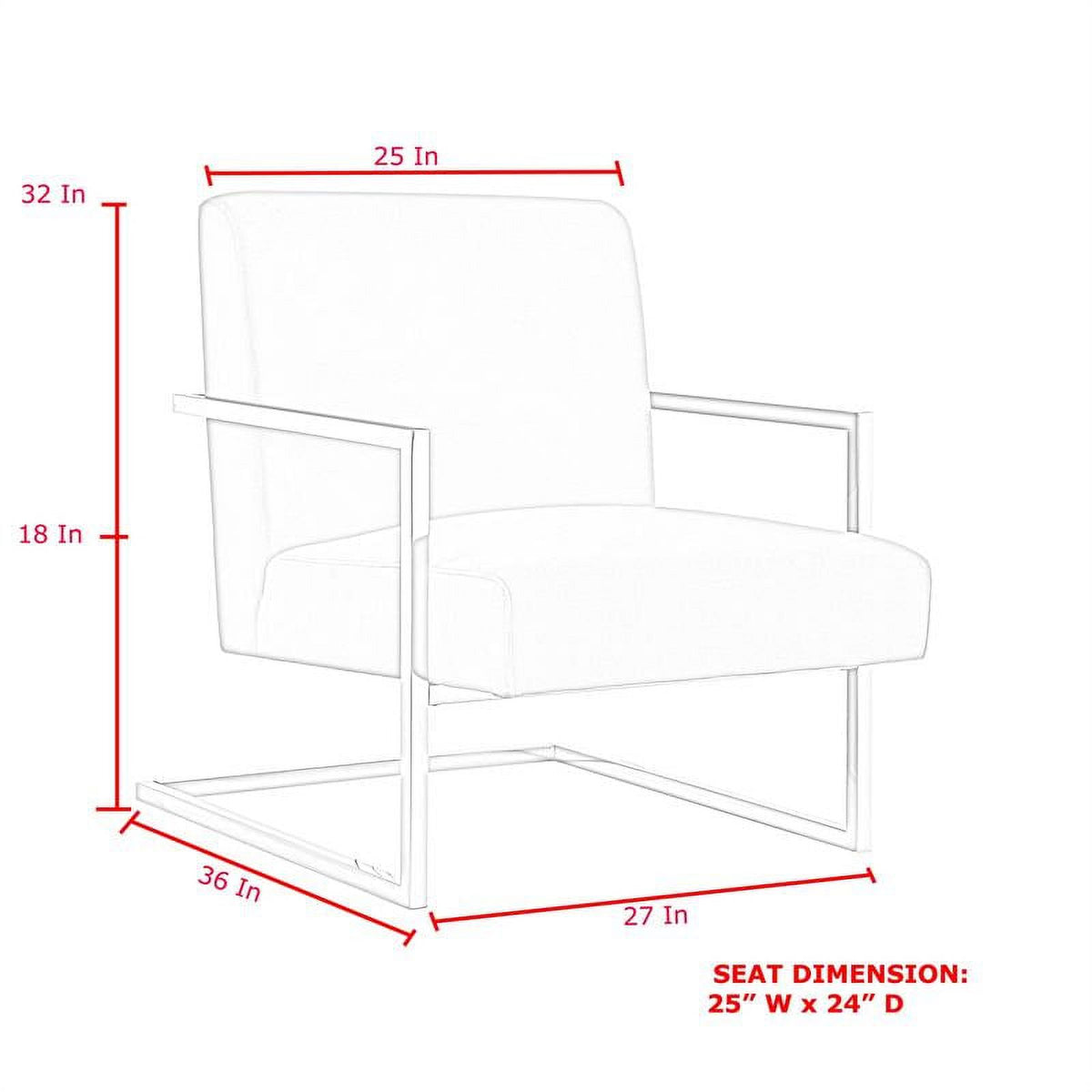 Charcoal Faux Leather Accent Chair X760