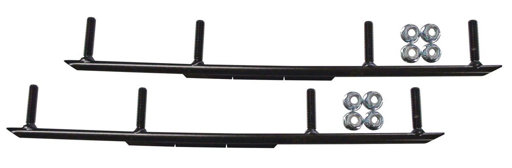 Orange MTX Snowmobile Skis with 8" Round Bars Complete Kit N718