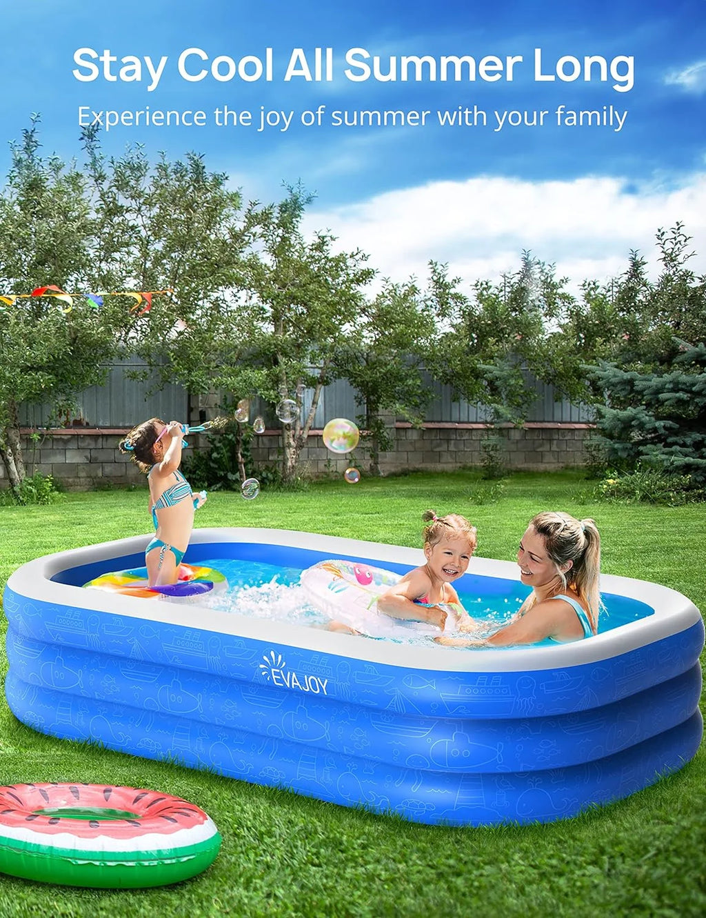 Inflatable Rectangular Swimming Pool M582230