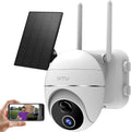 Solar Security Camera Outdoor Wireless WiFi 360° Rechargeable Solar Powered 1080P Night Vision PIR Motion Detection 2 Way Audio IP66 T1014