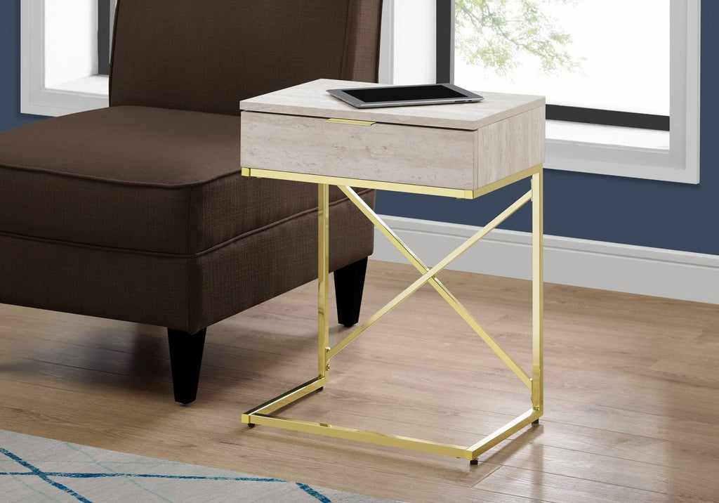 Black Tempered Metal Accent Table Q634