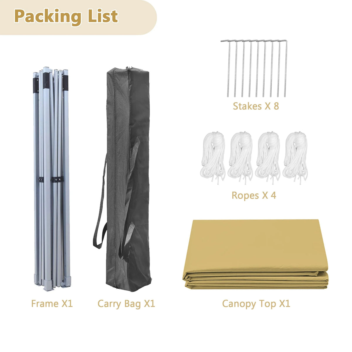 10 ft x 10 ft White Pop Up Canopy Tent with Carry Bag P262582