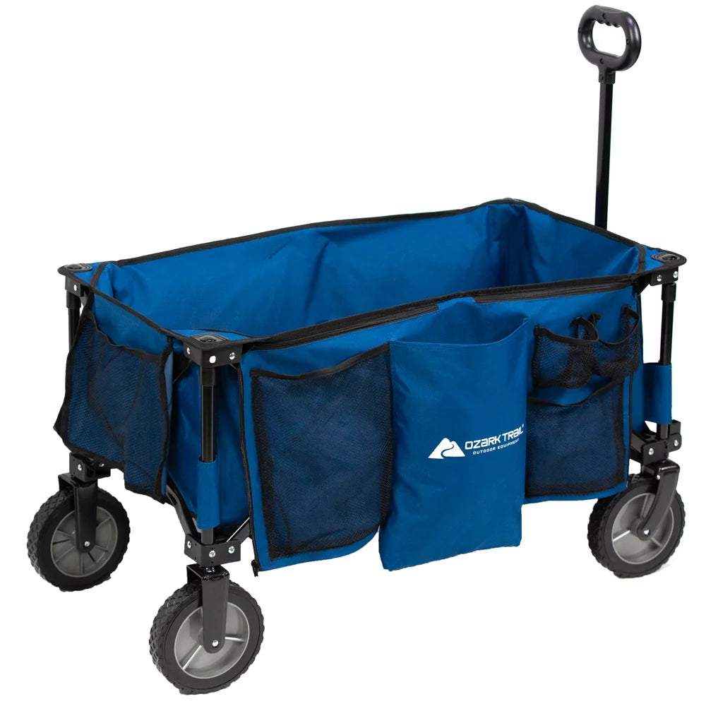 Blue Polyester Quad Fold Camping Wagon P7438