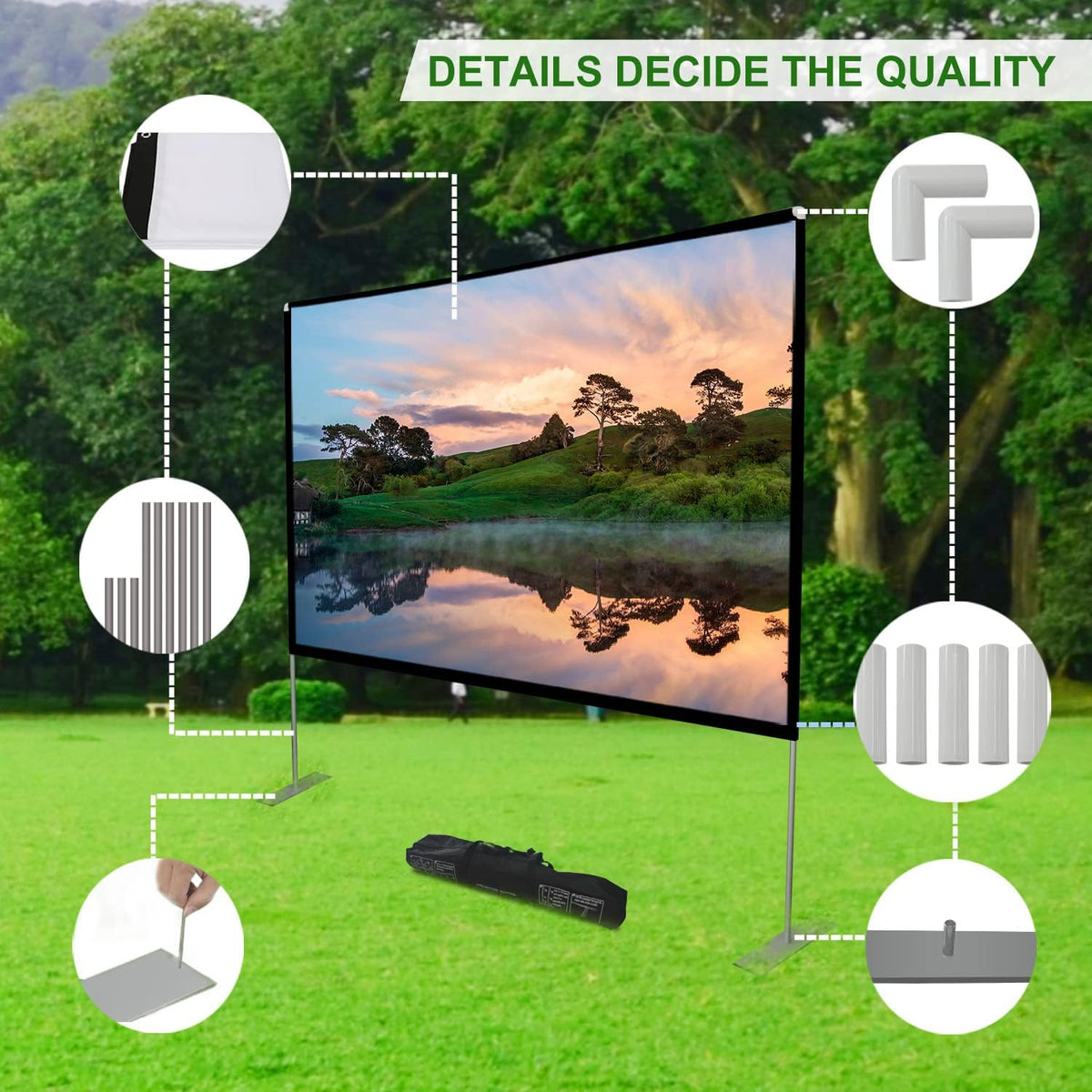 100 inch Portable Projection Screen with Stand T200897