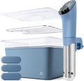Stone Blue Sous Vide Cooker with Container and Silicone Weights A839190
