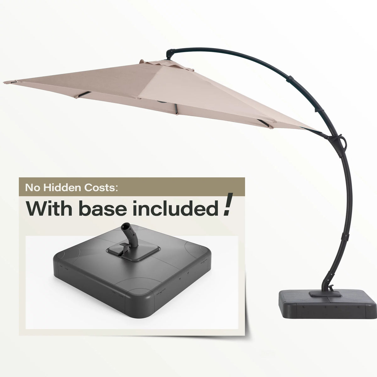 11FT Patio Umbrella with Base Q333