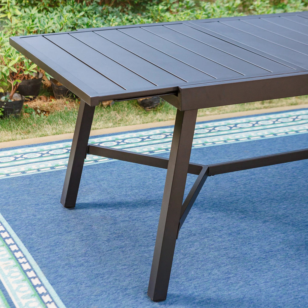 Black Expandable Metal Dining Table O299266