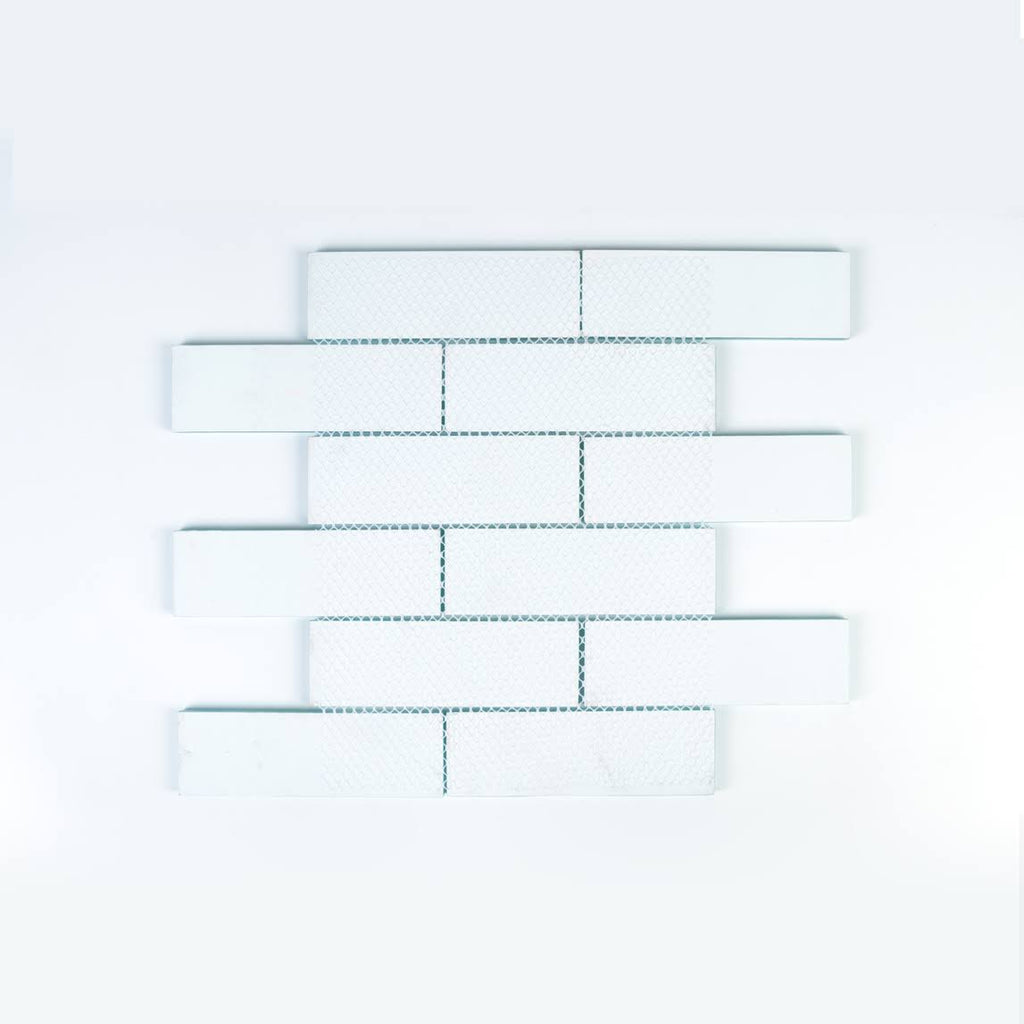 Aqua Blue Glass Mosaic Subway Tile 5 sqft R414573