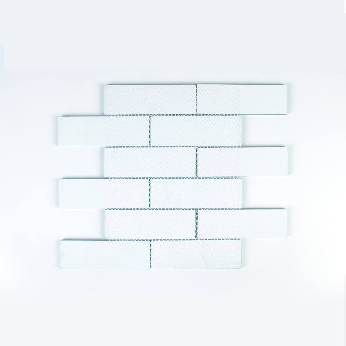 Aqua Blue Glass Mosaic Subway Tile 5 sqft R414573
