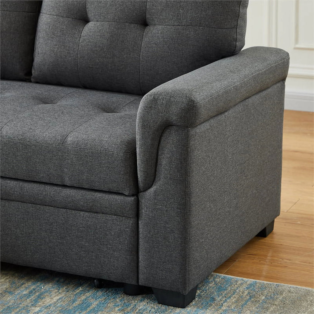 2-Piece Set with Reversible Sleeper Sofa and Coffee Table in Gray W895806