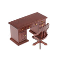 1:12 Scale Wooden Dollhouse Writing Desk and Chair Model C921112