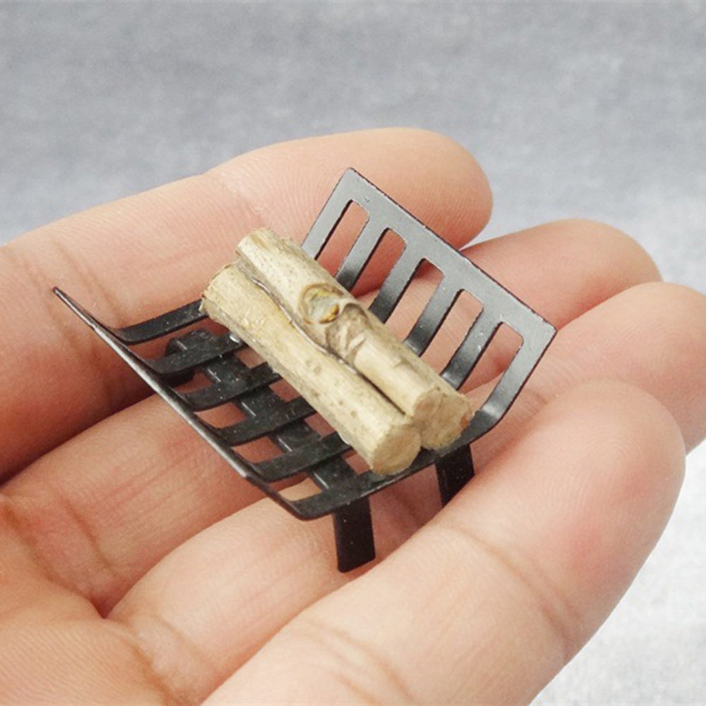 1/12 Metal Rack with Firewood Doll House Furniture J54900