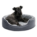 Two-Tone Fur & Suede Oval Dog Bed N45716