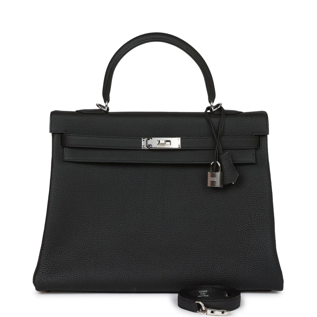 Black Leather Handbag O8429