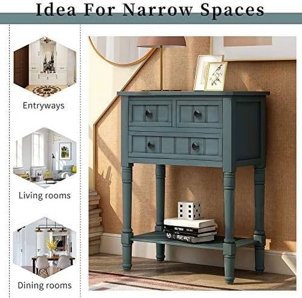 Narrow Console Table with Three Drawers C948261