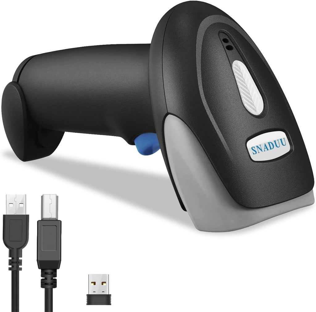 Bluetooth Barcode Scanner 2D QR Code, Handheld Barcode Reader Automatic Scan 1D PDF417 Datamatrix M6622