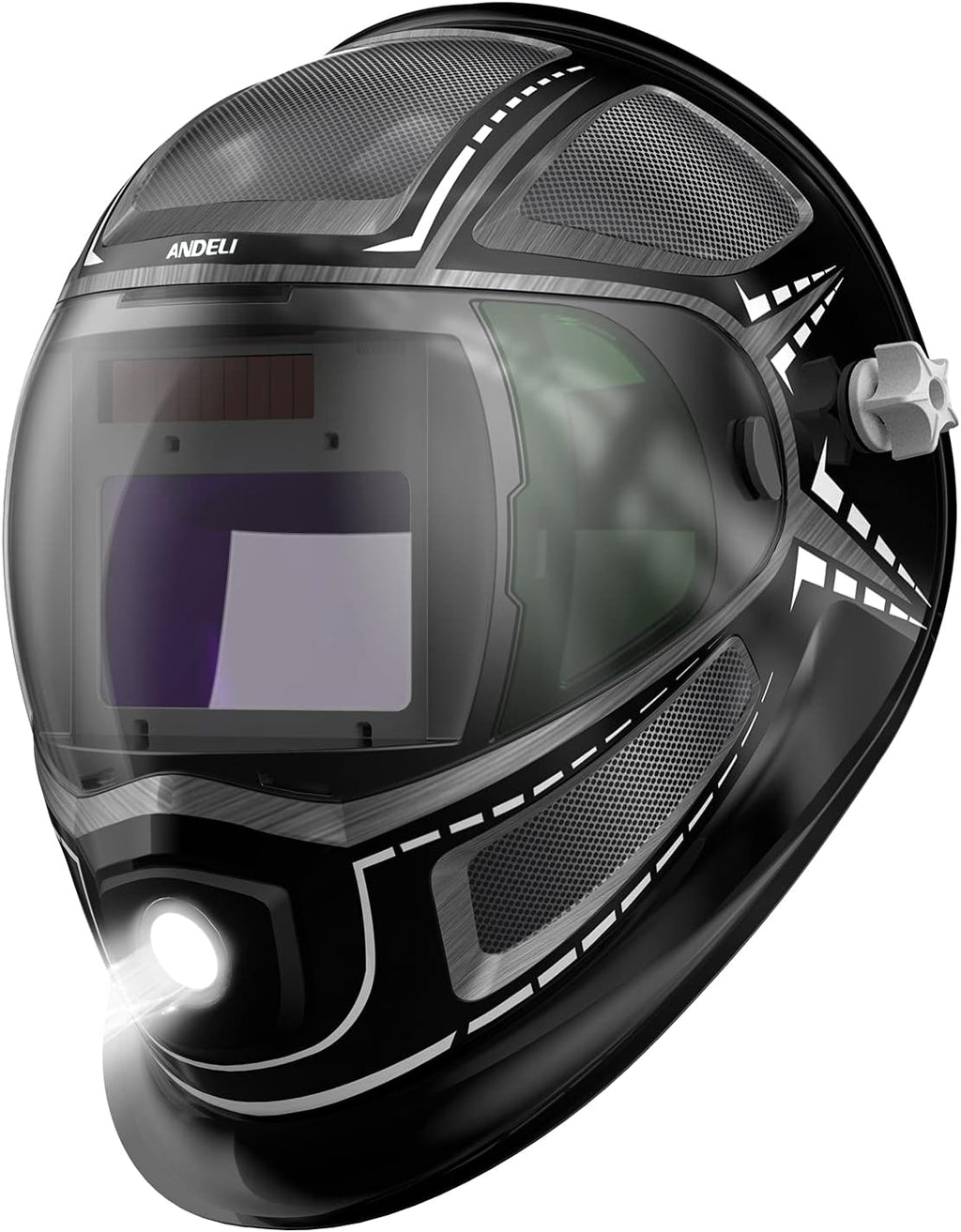 Welding Helmet Auto Darkening with Side View, Carbon Fiber B5061