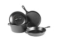 15 Inch Cast Iron Pre-Seasoned Skillet with Tempered Glass Lid L2970