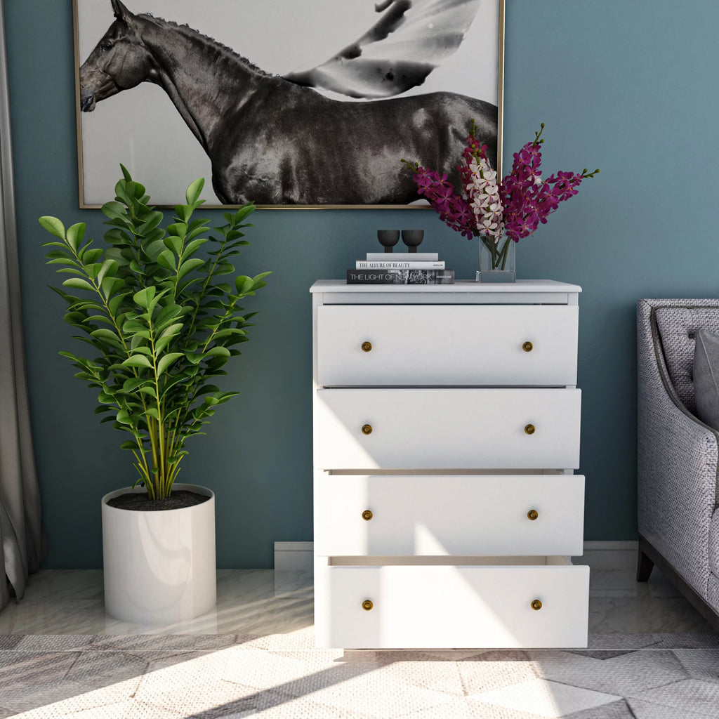 White 4 Drawer Dresser K218