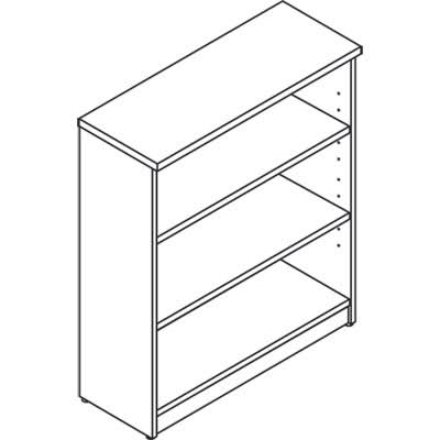 Three-Shelf Mahogany Bookcase I8594