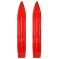 Pair of Indy Red Snowmobile Skis D131912