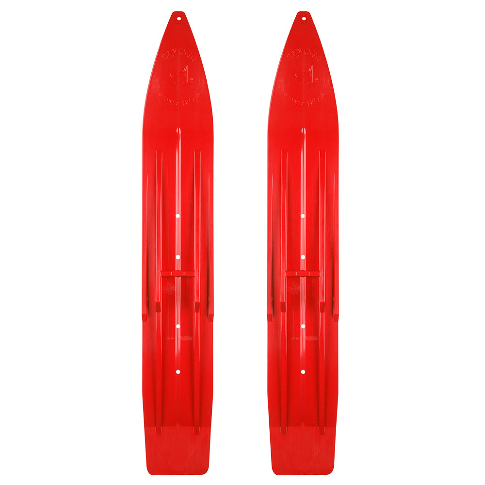 Pair of Indy Red Snowmobile Skis D131912